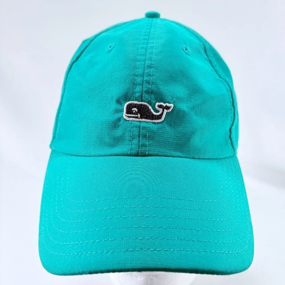 Vineyard Vines Embroidered Logo Womens Green Strap‎ Back Baseball Cap Hat